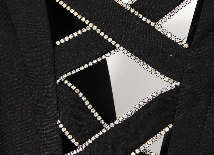 Rhinestone Criss Cross Blazer