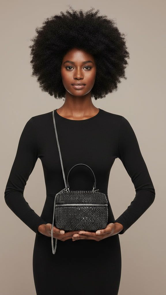 Rhinestone Chain Cosmetic Bag