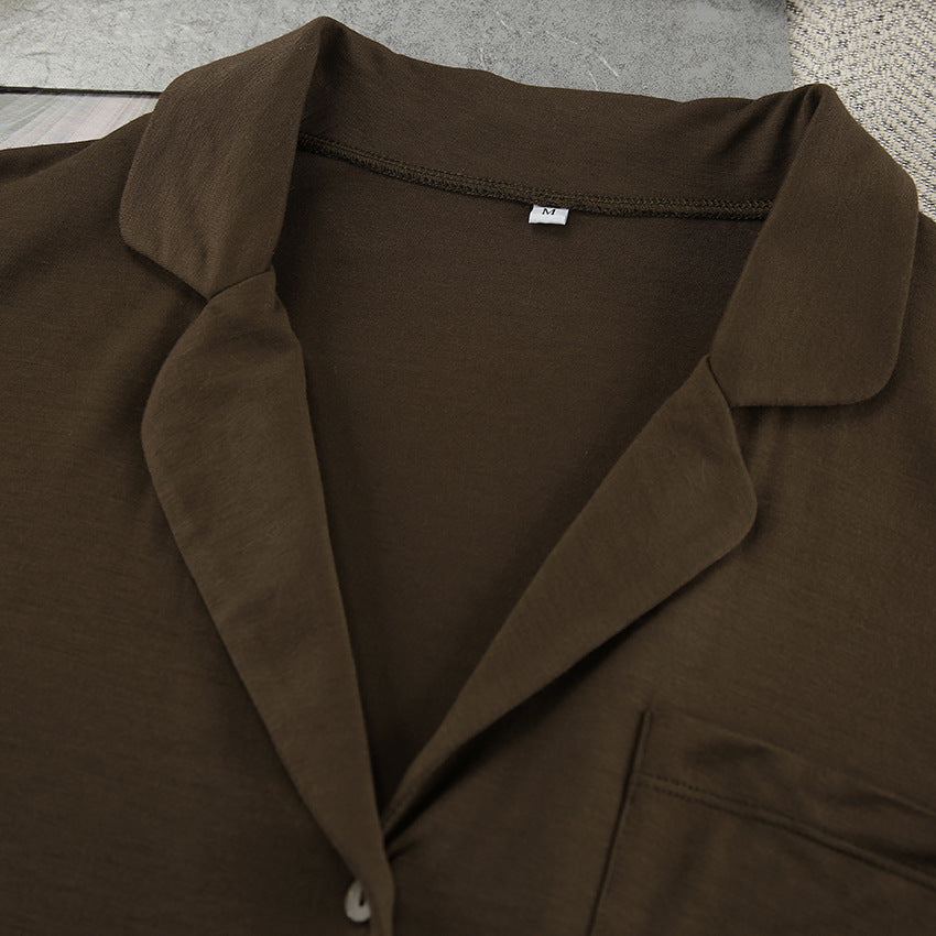 Casual Comfortable Brown Pajamas