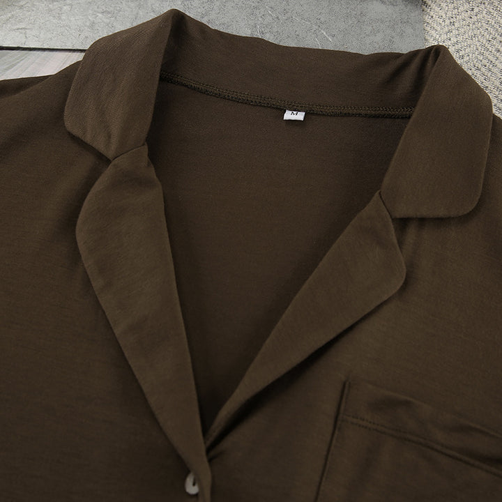 Casual Comfortable Brown Pajamas