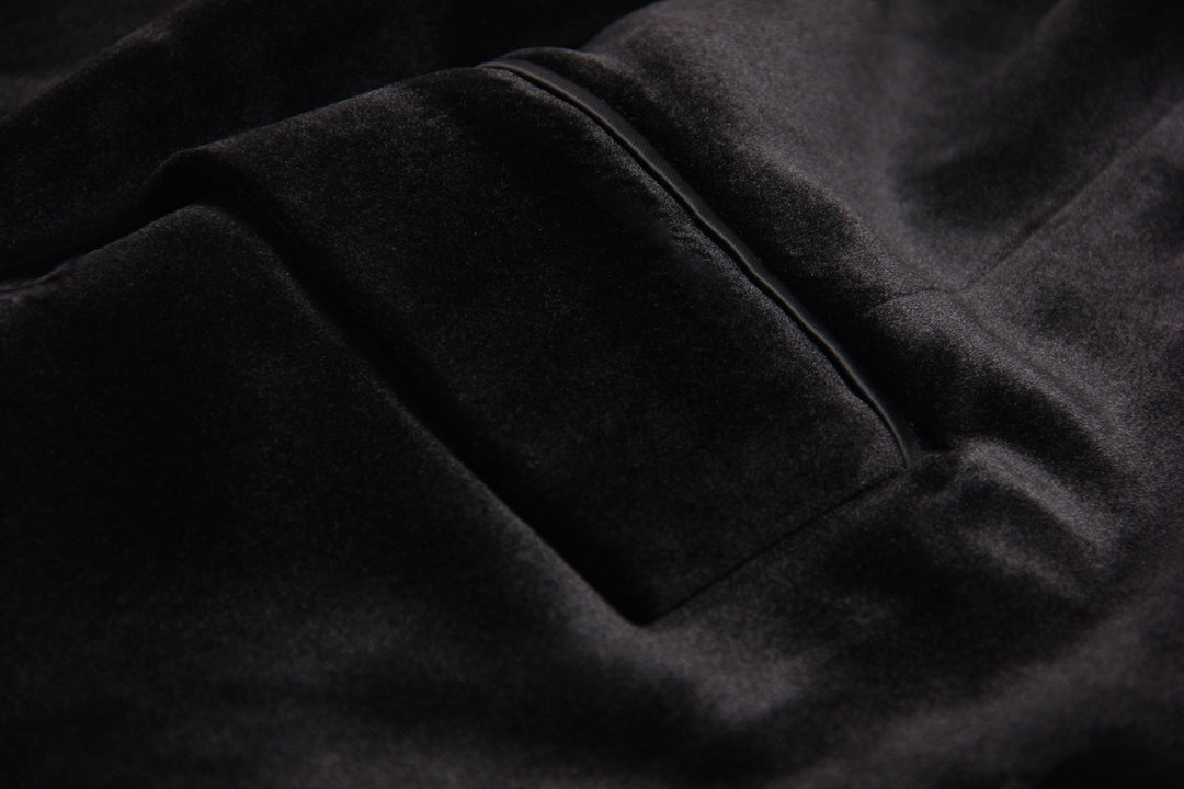 Velvet Ostrich Feather Blazer