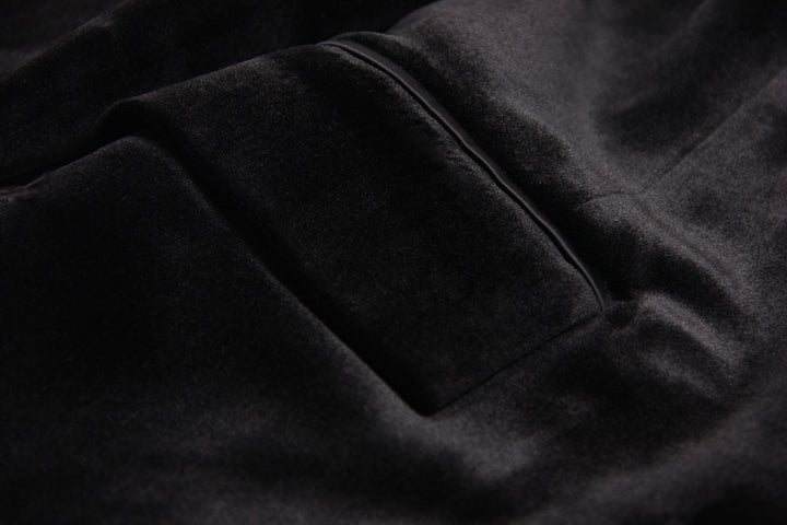 Velvet Ostrich Feather Blazer