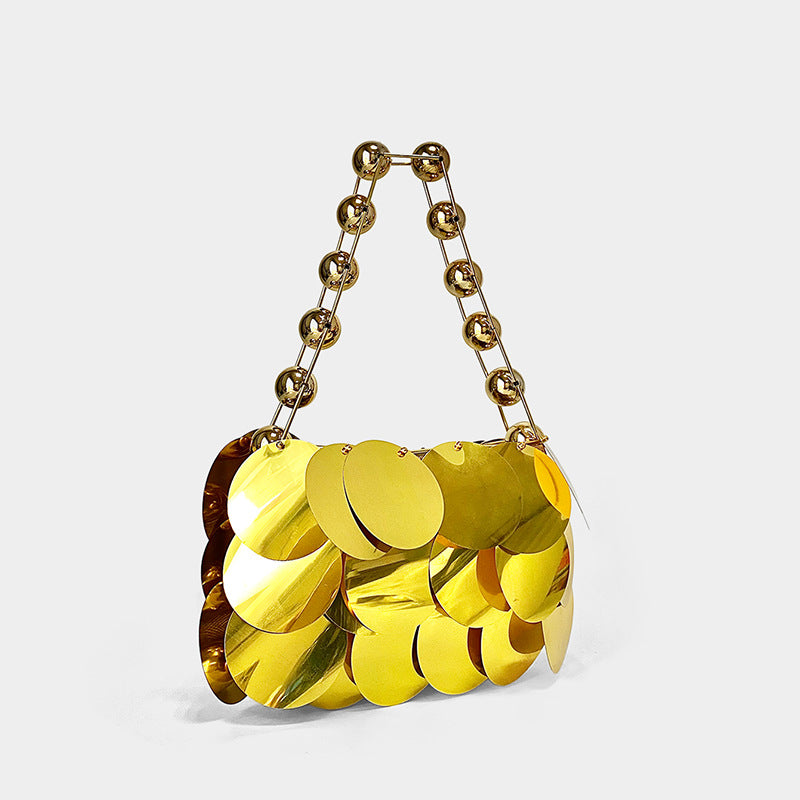 Giant Sequined Small Handmade Handbag