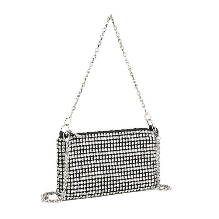 Rhinestone Bag With Chain