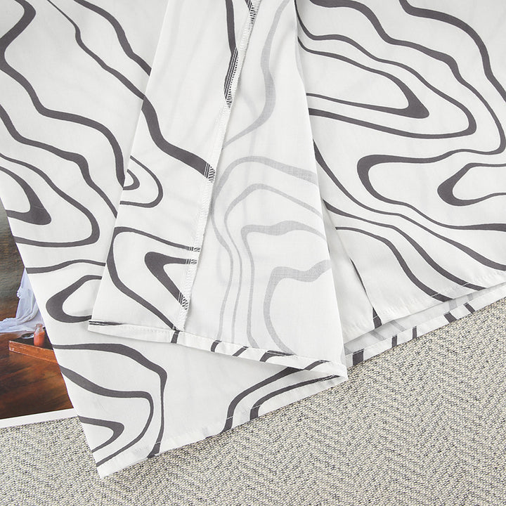 Printed Cardigan Long Sleeve Breathable Pajamas