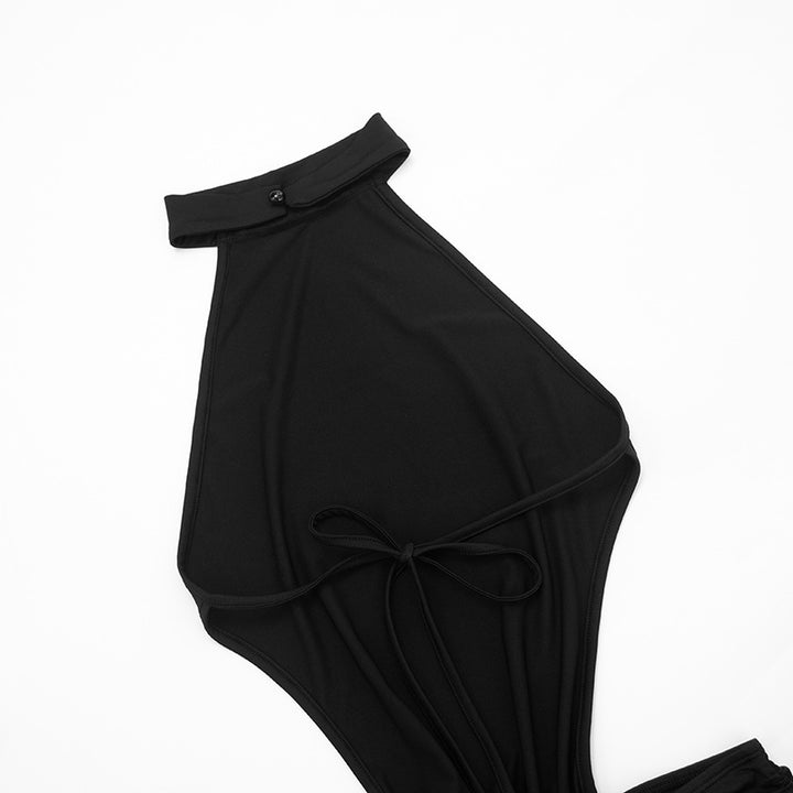 High Neck Sleeveless Mini Dress