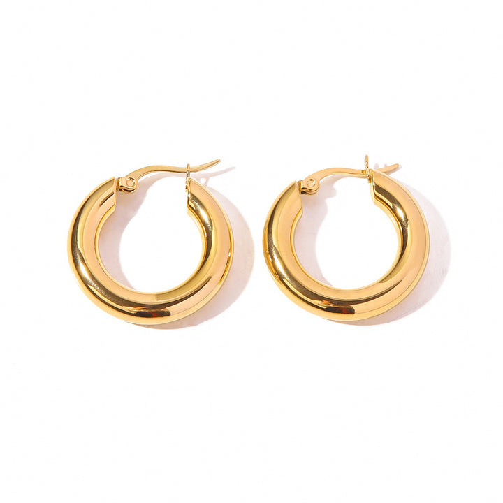 Mid Sized Gold Hoops