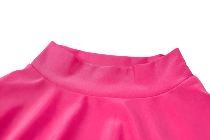 Mock Neck Mini Dress with Gloves