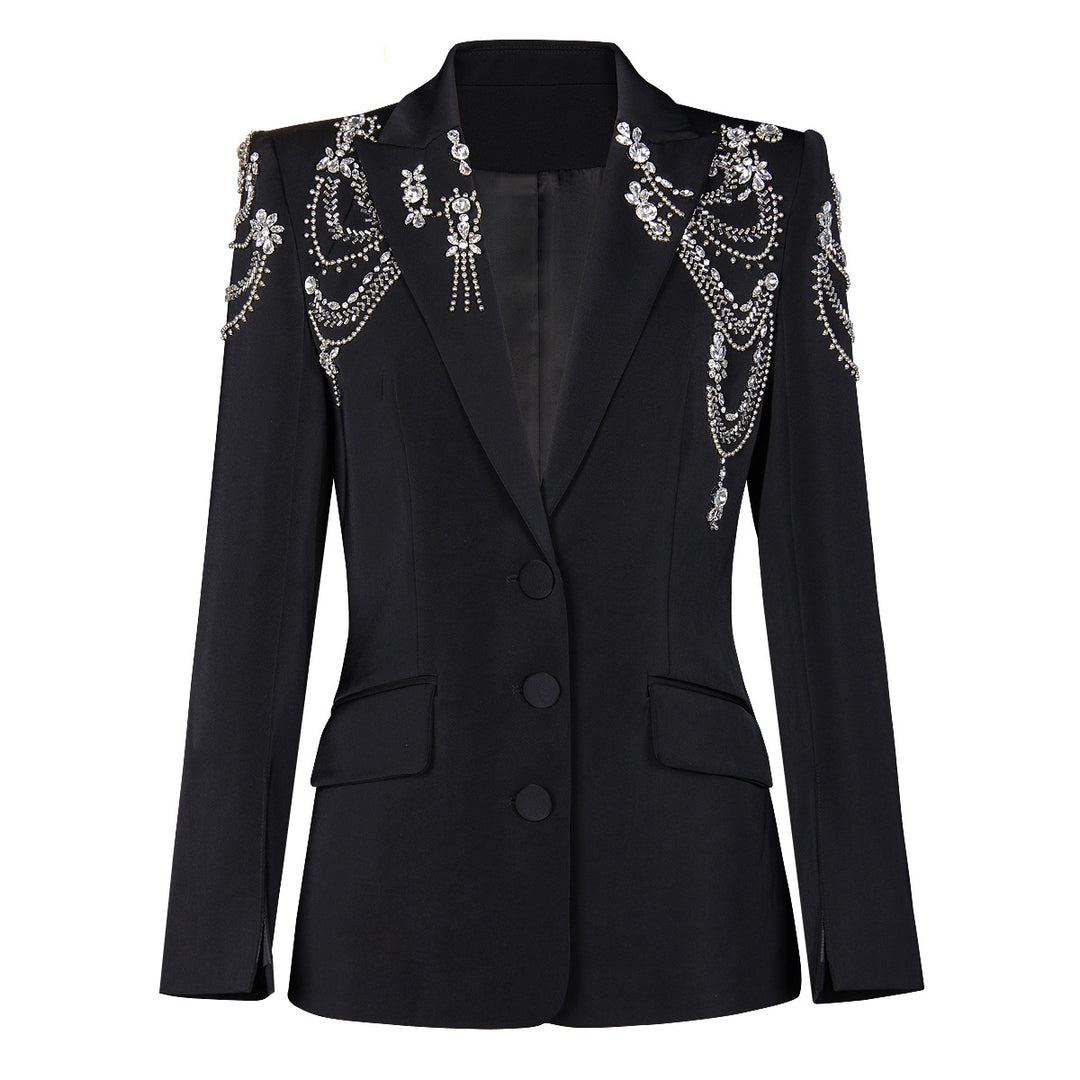 Black Bejeweled Blazer