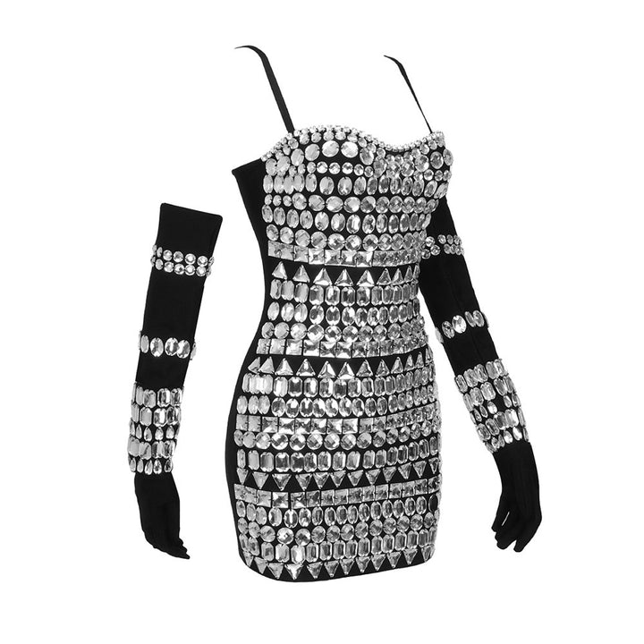 Super Mini Sweetheart Rhinestone Dress