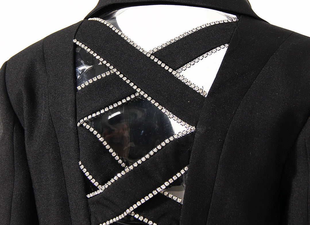 Rhinestone Criss Cross Blazer