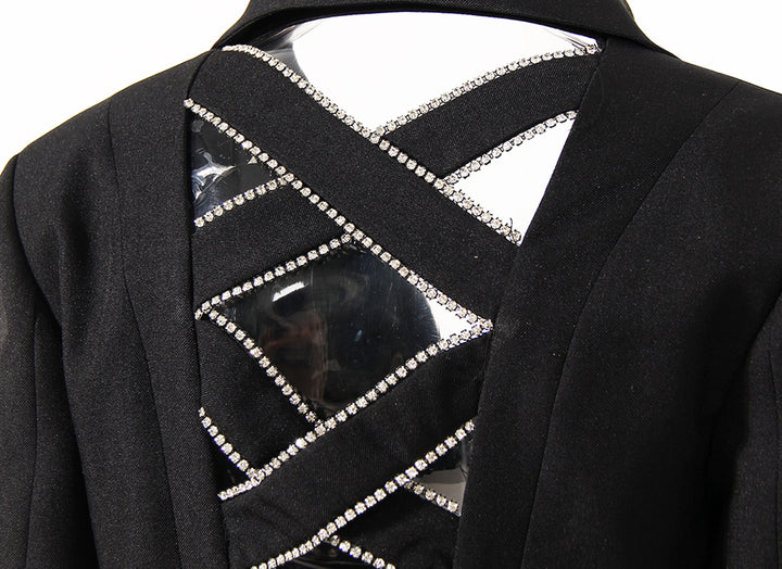 Rhinestone Criss Cross Blazer