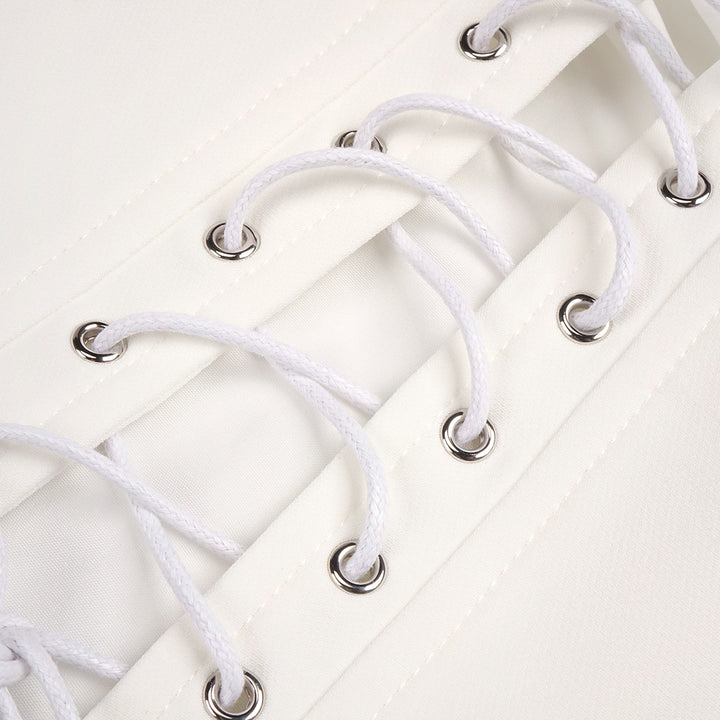 Strapless Twill Pleated Dress