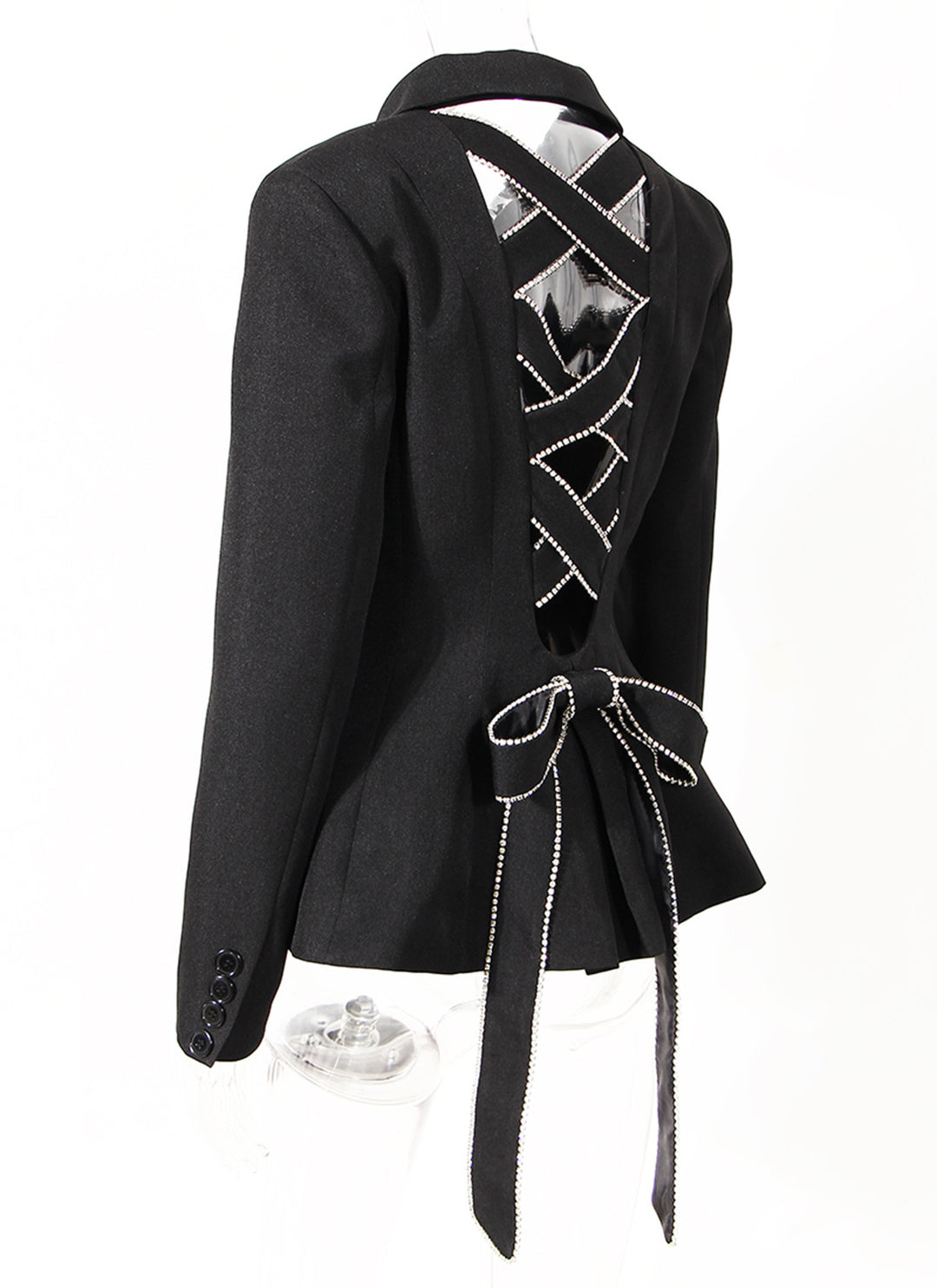 Rhinestone Criss Cross Blazer