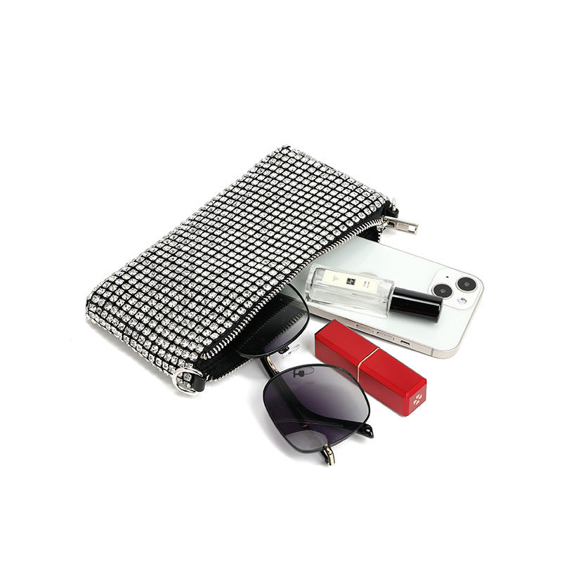 Rhinestone Bag With Chain