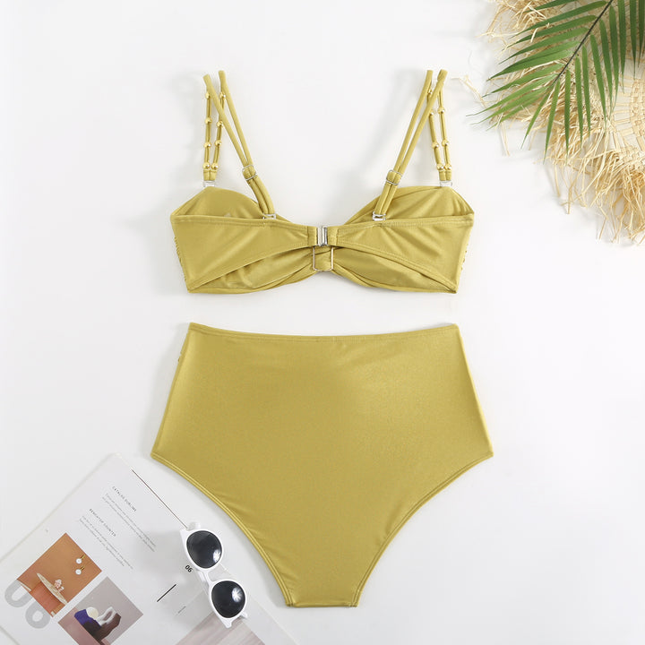 Tie Knot Three Piece Bikini Swimwear