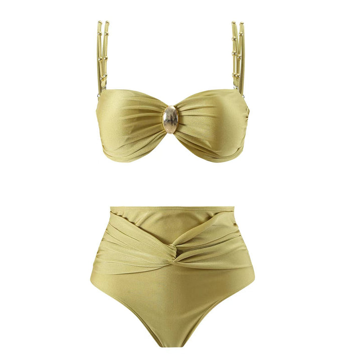 Tie Knot Three Piece Bikini Swimwear