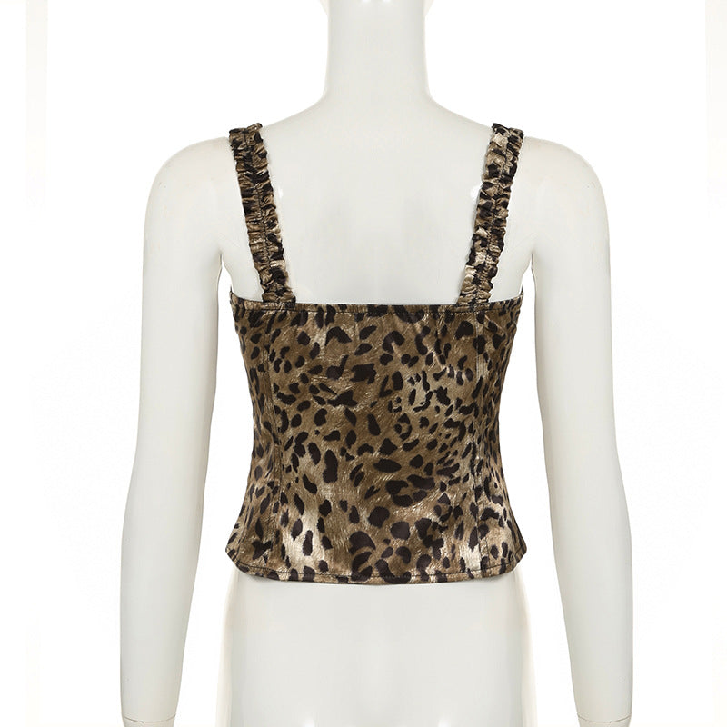 Leopard Print Lace Top