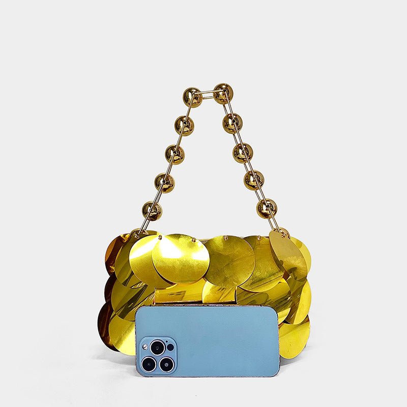 Giant Sequined Small Handmade Handbag