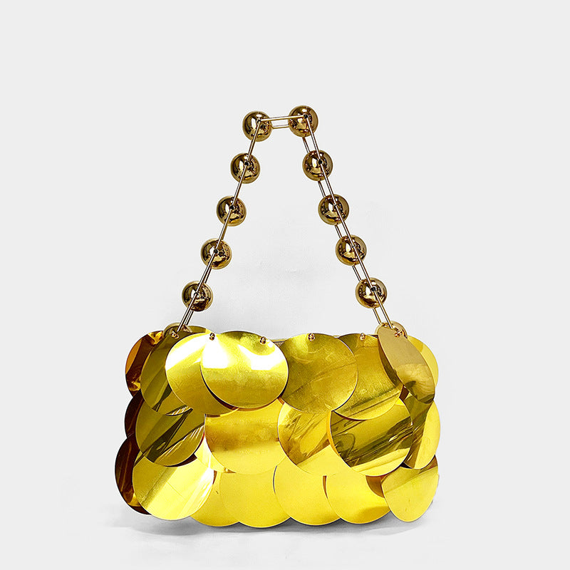 Giant Sequined Small Handmade Handbag