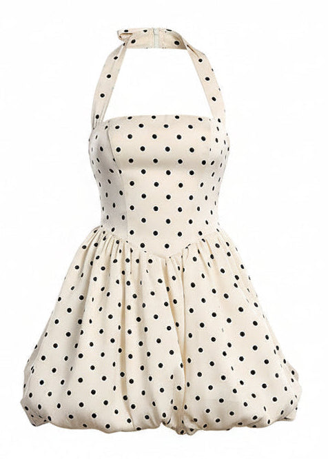 French Polka Dot Puff Dress