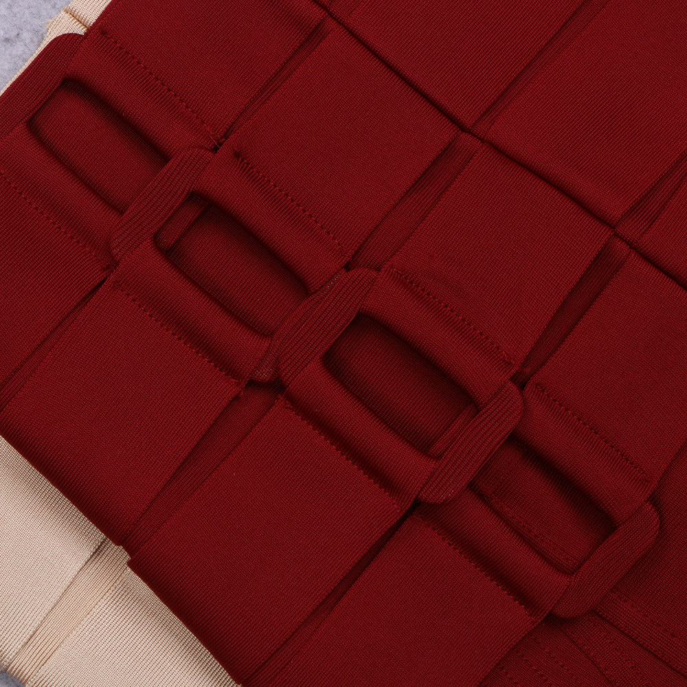 Strapless Buckle Bandage Dress