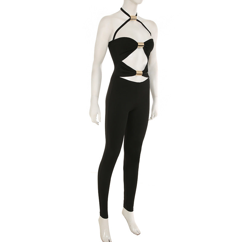 Metal  Cutout Jumpsuit