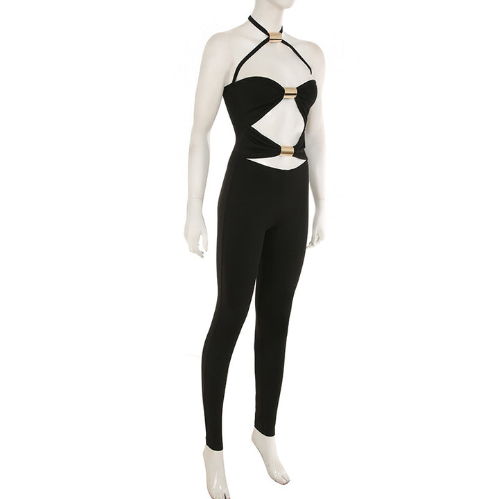 Metal  Cutout Jumpsuit