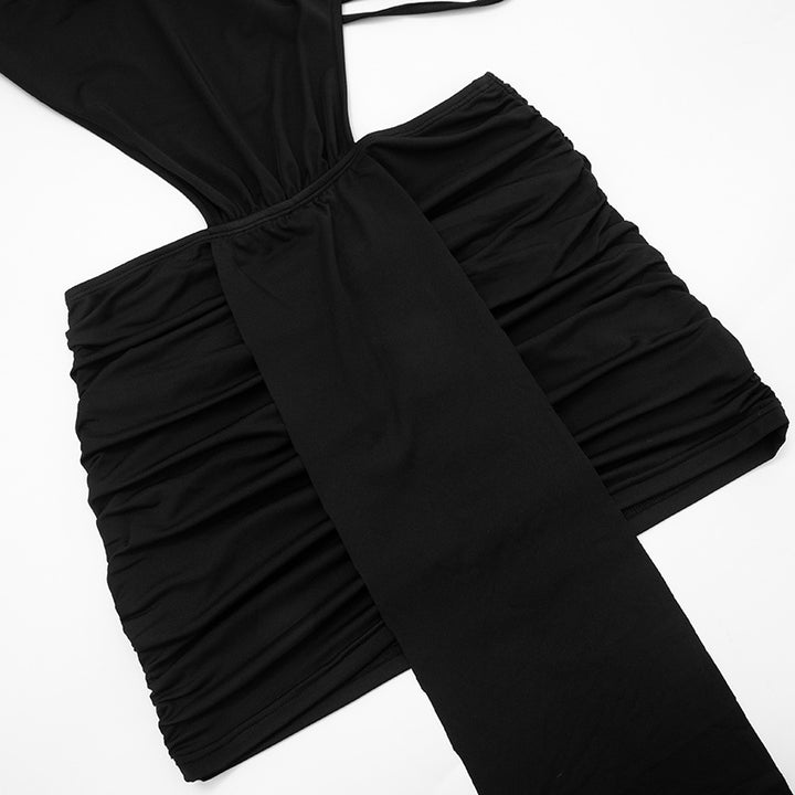 High Neck Sleeveless Mini Dress