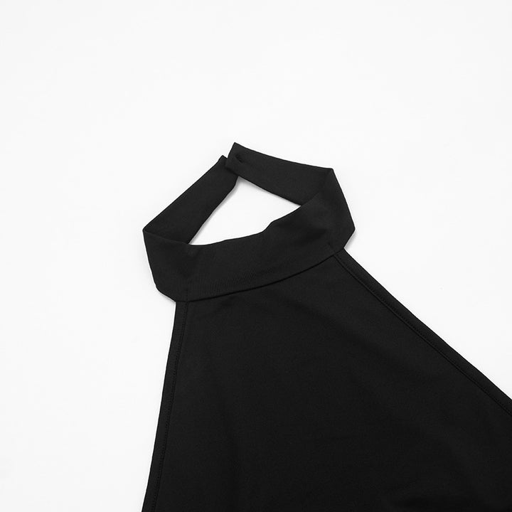 High Neck Sleeveless Mini Dress