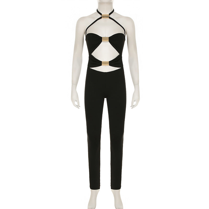 Metal  Cutout Jumpsuit