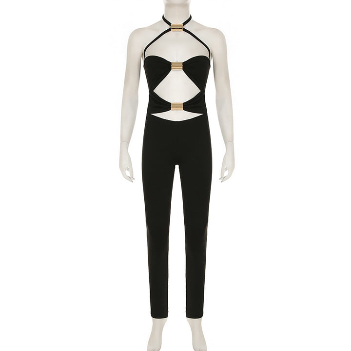 Metal  Cutout Jumpsuit