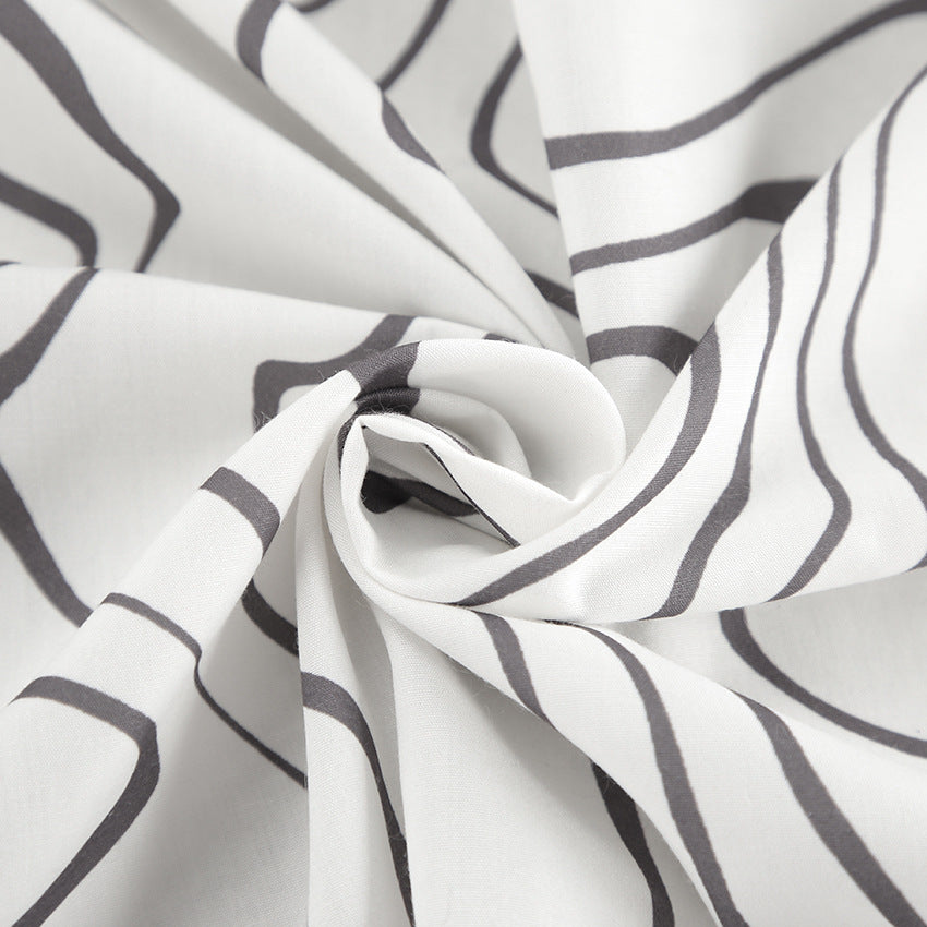 Printed Cardigan Long Sleeve Breathable Pajamas