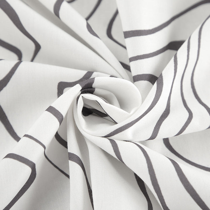 Printed Cardigan Long Sleeve Breathable Pajamas