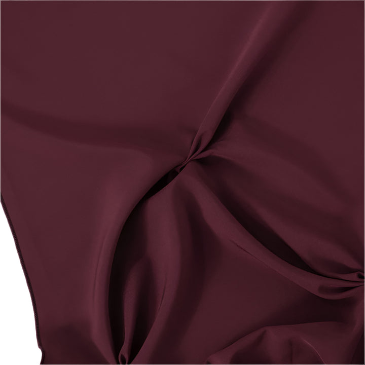 Burgundy Pleated Halter Top