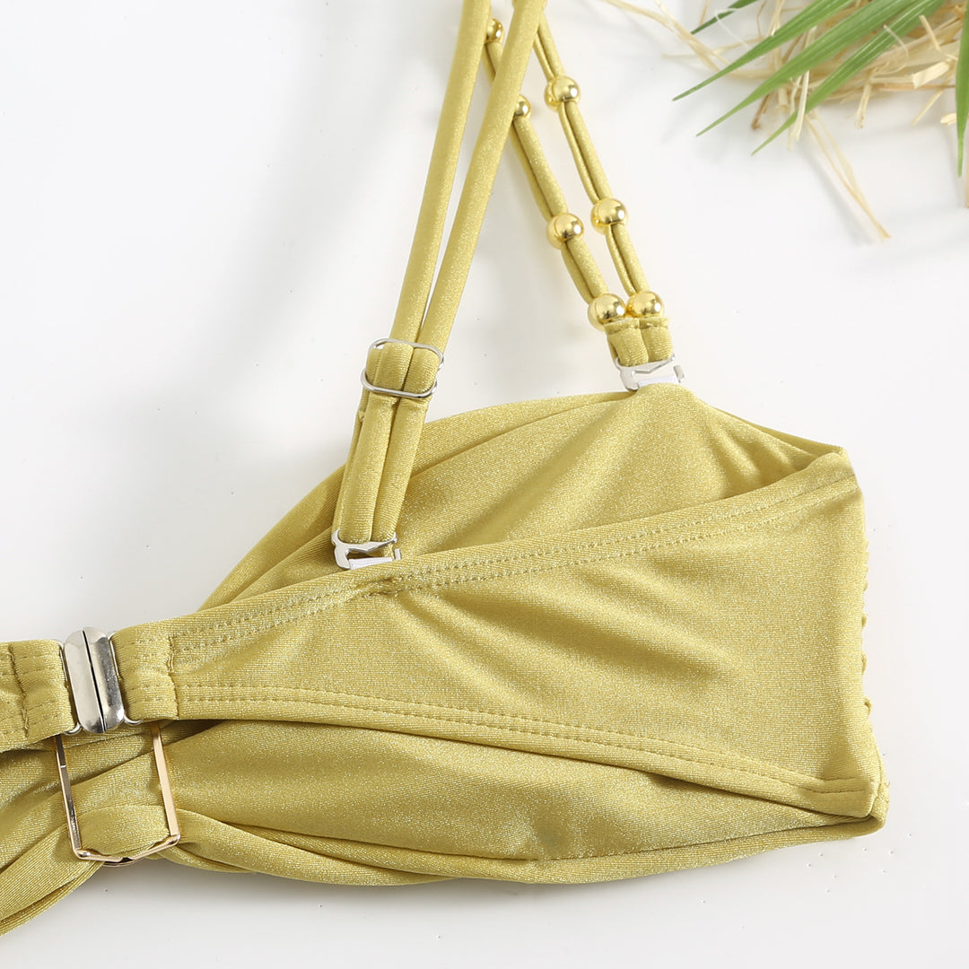 Tie Knot Three Piece Bikini Swimwear