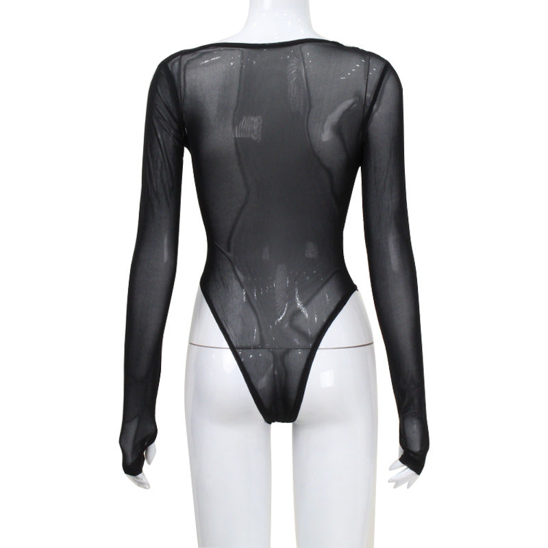 Mesh See Through Body Top