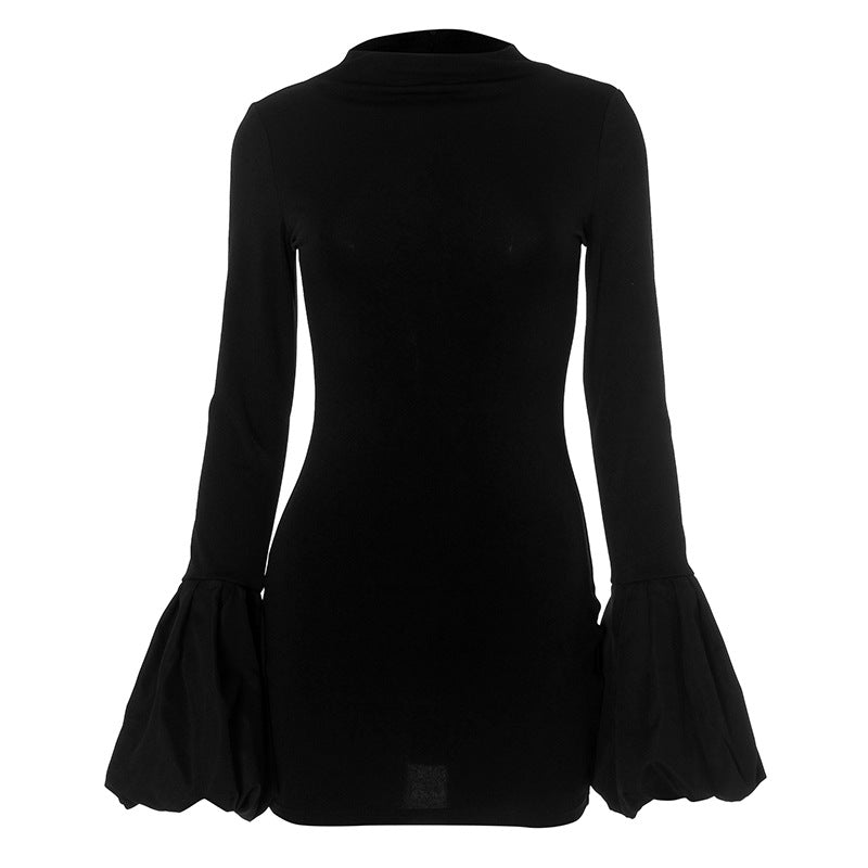 V-Neck Belted Midi Dress