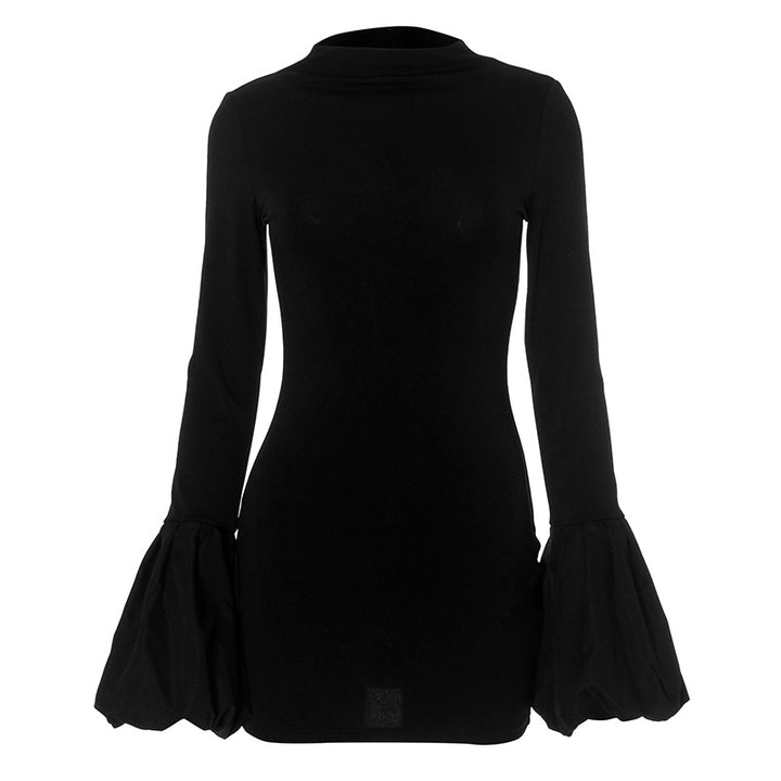 V-Neck Belted Midi Dress