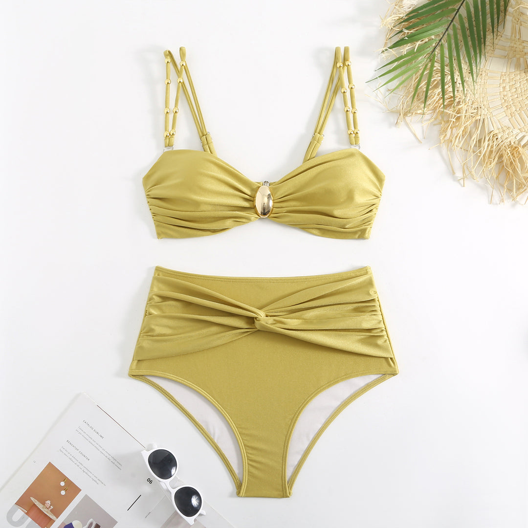 Tie Knot Three Piece Bikini Swimwear
