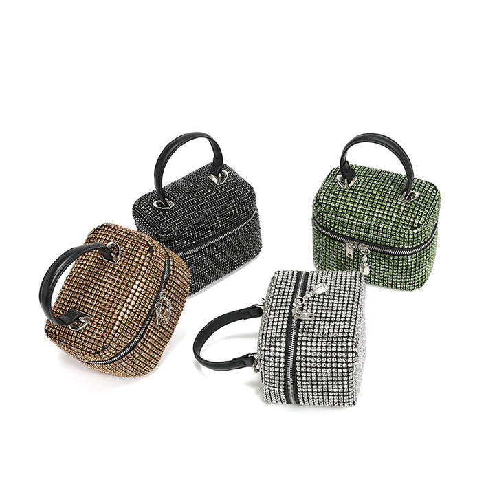 Rhinestone Chain Cosmetic Bag