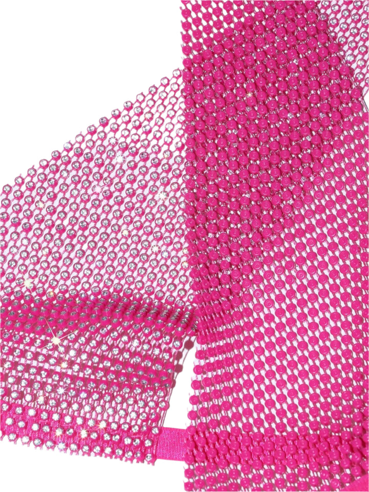Mesh Rhinestone Halter Top