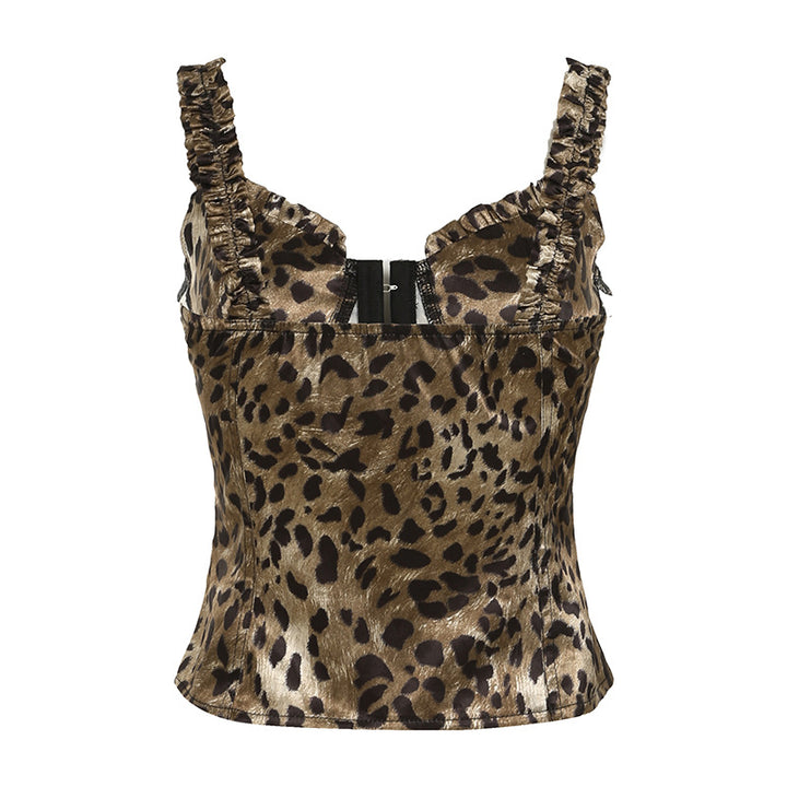 Leopard Print Lace Top
