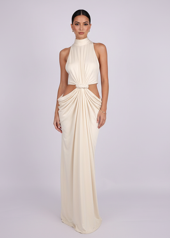 Twisted Embellished Maxi Dress