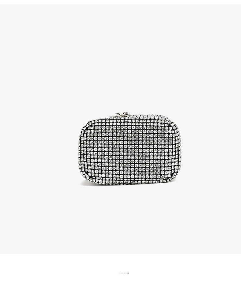 Rhinestone Chain Cosmetic Bag