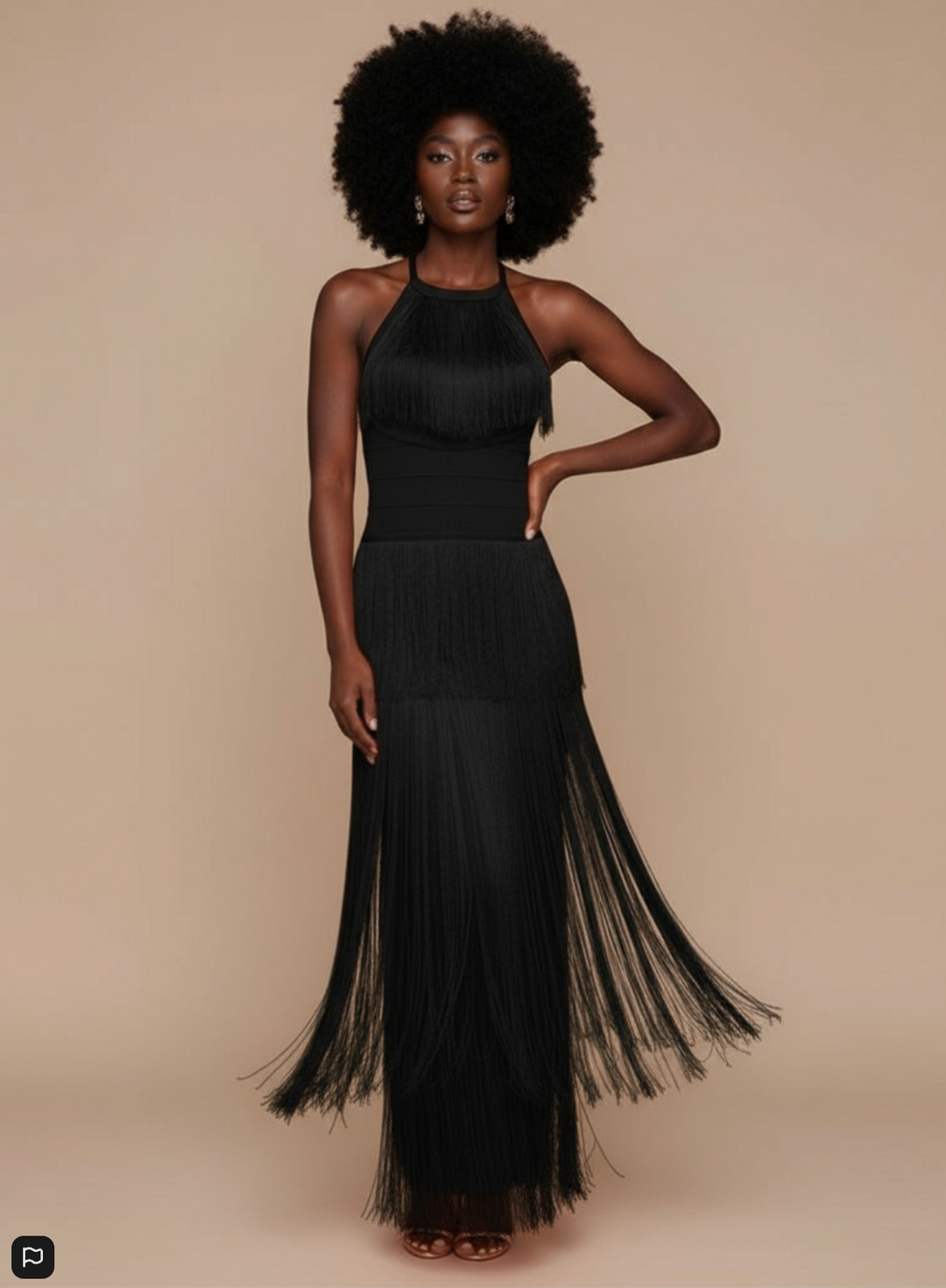 Tassel Halter Maxi Dress