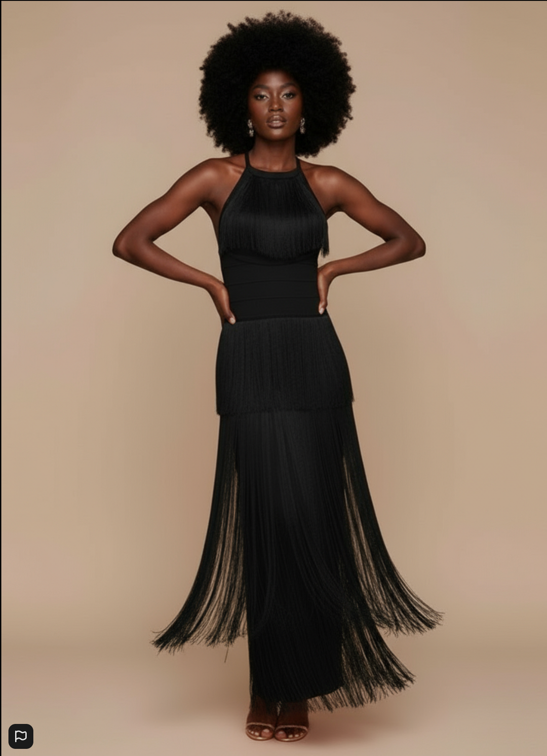 Tassel Halter Maxi Dress