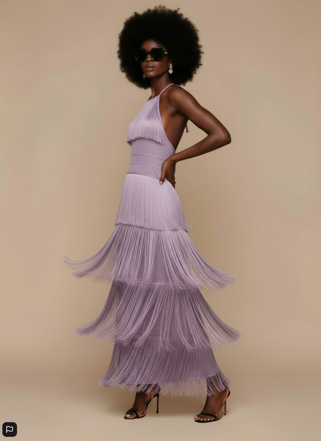 Tassel Halter Maxi Dress