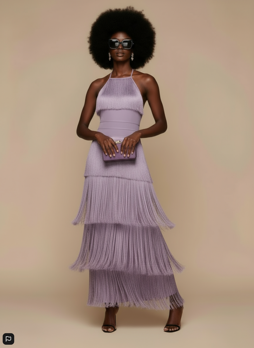 Tassel Halter Maxi Dress