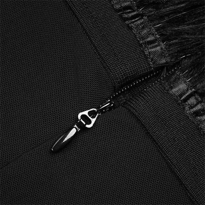 Strapless Feather Lace Bandage Dress